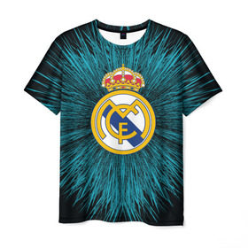 Мужская футболка 3D с принтом Real Madrid 2018 Abstract в Петрозаводске, 100% полиэфир | прямой крой, круглый вырез горловины, длина до линии бедер | fc | real madrid | реал мадрид | спорт | спортивные | фк | футбол | футбольный клуб