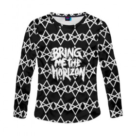 Женский лонгслив 3D с принтом Bring Me the Horizon в Петрозаводске, 100% полиэстер | длинные рукава, круглый вырез горловины, полуприлегающий силуэт | bmth | bring me the horizon | альтернативный метал | альтернативный рок | бмтх | бмтш | группа | достань для меня горизонт | дэткор | метал | рок | электроник рок