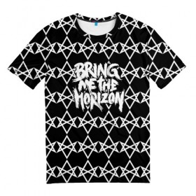 Мужская футболка 3D с принтом Bring Me the Horizon в Петрозаводске, 100% полиэфир | прямой крой, круглый вырез горловины, длина до линии бедер | bmth | bring me the horizon | альтернативный метал | альтернативный рок | бмтх | бмтш | группа | достань для меня горизонт | дэткор | метал | рок | электроник рок