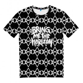 Мужская футболка 3D с принтом Bring Me the Horizon в Петрозаводске, 100% полиэфир | прямой крой, круглый вырез горловины, длина до линии бедер | Тематика изображения на принте: bmth | bring me the horizon | альтернативный метал | альтернативный рок | бмтх | бмтш | группа | достань для меня горизонт | дэткор | метал | рок | электроник рок