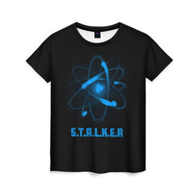 Женская футболка 3D с принтом Сталкер в Петрозаводске, 100% полиэфир ( синтетическое хлопкоподобное полотно) | прямой крой, круглый вырез горловины, длина до линии бедер | game | stalker | игры | сталкер