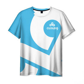 Мужская футболка 3D с принтом cs:go - Cloud 9 (2018 Style) в Петрозаводске, 100% полиэфир | прямой крой, круглый вырез горловины, длина до линии бедер | 0x000000123 | 9 | cloud9 | csgo | клауд | кс го