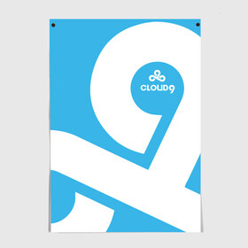 Постер с принтом cs:go - Cloud 9 (2018 Style) в Петрозаводске, 100% бумага
 | бумага, плотность 150 мг. Матовая, но за счет высокого коэффициента гладкости имеет небольшой блеск и дает на свету блики, но в отличии от глянцевой бумаги не покрыта лаком | 0x000000123 | 9 | cloud9 | csgo | клауд | кс го