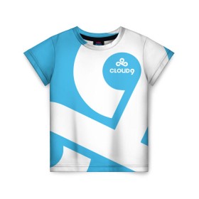 Детская футболка 3D с принтом cs:go - Cloud 9 (2018 Style) в Петрозаводске, 100% гипоаллергенный полиэфир | прямой крой, круглый вырез горловины, длина до линии бедер, чуть спущенное плечо, ткань немного тянется | 0x000000123 | 9 | cloud9 | csgo | клауд | кс го
