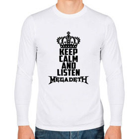 Мужской лонгслив хлопок с принтом Keep calm and listen Megadeth в Петрозаводске, 100% хлопок |  | Тематика изображения на принте: megadet | megadeth | дирк вербурен | дэвид эллефсон | дэйв мастейн | кико лоурейро | мегадет