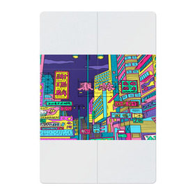 Магнитный плакат 2Х3 с принтом Токио в Петрозаводске, Полимерный материал с магнитным слоем | 6 деталей размером 9*9 см | азия | буквы | вывески | иероглифы | кислота | мегаполис | неон | неонуар | флуо | япония | яркий