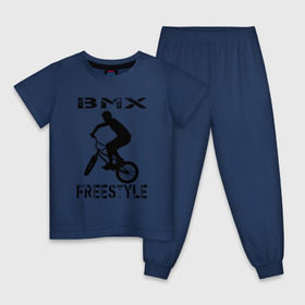 Детская пижама хлопок с принтом BMX FreeStyle в Петрозаводске, 100% хлопок |  брюки и футболка прямого кроя, без карманов, на брюках мягкая резинка на поясе и по низу штанин
 | bmx | freestyle | велик | велосипед | трюки | экстрим