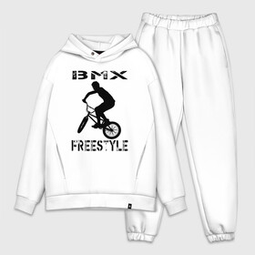 Мужской костюм хлопок OVERSIZE с принтом BMX FreeStyle в Петрозаводске,  |  | bmx | freestyle | велик | велосипед | трюки | экстрим