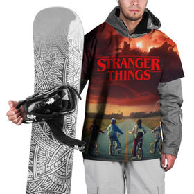 Накидка на куртку 3D с принтом Stranger Things в Петрозаводске, 100% полиэстер |  | Тематика изображения на принте: stranger things | очень странные дела