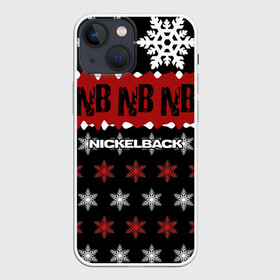 Чехол для iPhone 13 mini с принтом Праздничный Nickelback в Петрозаводске,  |  | Тематика изображения на принте: nickelback | дэниел адэр | майк крюгер | никелбек | никл бек | новогодний | новый год | райан пик | рождество | чед крюгер