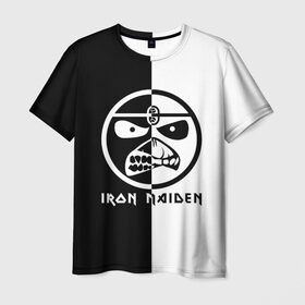 Мужская футболка 3D с принтом Iron Maiden в Петрозаводске, 100% полиэфир | прямой крой, круглый вырез горловины, длина до линии бедер | 