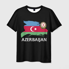 Мужская футболка 3D с принтом Азербайджан в Петрозаводске, 100% полиэфир | прямой крой, круглый вырез горловины, длина до линии бедер | azerbaijan | azerbaycan | baku | sssr | азербайджан | азербайджанская | азия | айзербайджан | баку | карта | мусульмане | народ | республика | советский союз | ссср | страна | флаг