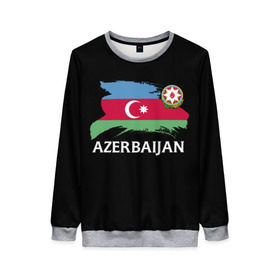 Женский свитшот 3D с принтом Азербайджан в Петрозаводске, 100% полиэстер с мягким внутренним слоем | круглый вырез горловины, мягкая резинка на манжетах и поясе, свободная посадка по фигуре | azerbaijan | azerbaycan | baku | sssr | азербайджан | азербайджанская | азия | айзербайджан | баку | карта | мусульмане | народ | республика | советский союз | ссср | страна | флаг