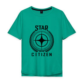 Мужская футболка хлопок Oversize с принтом Star Citizen в Петрозаводске, 100% хлопок | свободный крой, круглый ворот, “спинка” длиннее передней части | игра | космический | космос | симулятор