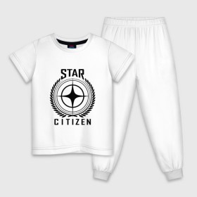 Детская пижама хлопок с принтом Star Citizen в Петрозаводске, 100% хлопок |  брюки и футболка прямого кроя, без карманов, на брюках мягкая резинка на поясе и по низу штанин
 | игра | космический | космос | симулятор