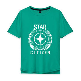 Мужская футболка хлопок Oversize с принтом Star Citizen в Петрозаводске, 100% хлопок | свободный крой, круглый ворот, “спинка” длиннее передней части | игра | космический | космос | симулятор