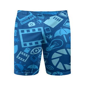 Мужские шорты 3D спортивные с принтом Фотограф pattern в Петрозаводске,  |  | bombing | pattern | бомбинг | текстуры | узор | фотограф