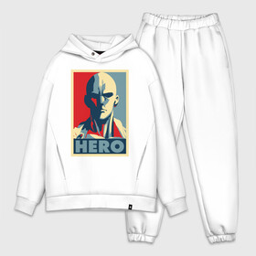 Мужской костюм хлопок OVERSIZE с принтом Saitama в Петрозаводске,  |  | anime | hero | one punch man | saitama | аниме | герой | сайтама