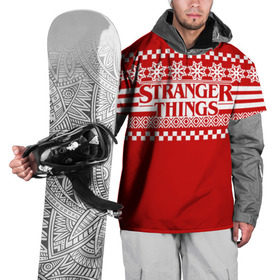Накидка на куртку 3D с принтом Свитер Stranger Things в Петрозаводске, 100% полиэстер |  | stranger things | новогодний | очень странные дела | праздничный | рождество | свитер