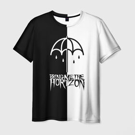 Мужская футболка 3D с принтом Bring Me the Horizon в Петрозаводске, 100% полиэфир | прямой крой, круглый вырез горловины, длина до линии бедер | bmth | bring me the horizon | бмтх | бринг ми зе хоризон | достань для меня горизон