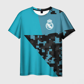 Мужская футболка 3D с принтом Real Madrid 2018 Sportwear в Петрозаводске, 100% полиэфир | прямой крой, круглый вырез горловины, длина до линии бедер | 