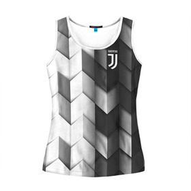 Женская майка 3D с принтом Juventus 2018 Geometry Sport в Петрозаводске, 100% полиэстер | круглая горловина, прямой силуэт, длина до линии бедра | Тематика изображения на принте: fc | juventus | спорт | спортивные | фк | футбол | футбольный клуб | ювентус