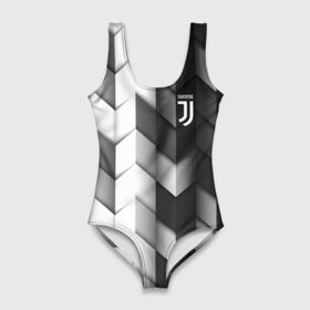 Купальник-боди 3D с принтом Juventus 2018 Geometry Sport в Петрозаводске, 82% полиэстер, 18% эластан | Круглая горловина, круглый вырез на спине | fc | juventus | спорт | спортивные | фк | футбол | футбольный клуб | ювентус