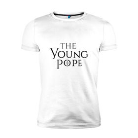 Мужская футболка премиум с принтом The young pope в Петрозаводске, 92% хлопок, 8% лайкра | приталенный силуэт, круглый вырез ворота, длина до линии бедра, короткий рукав | Тематика изображения на принте: young pope | джуд лоу | молодой папа