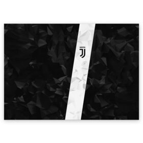 Поздравительная открытка с принтом Juventus 2018 Line в Петрозаводске, 100% бумага | плотность бумаги 280 г/м2, матовая, на обратной стороне линовка и место для марки
 | fc | juventus | спорт | спортивные | фк | футбол | футбольный клуб | ювентус