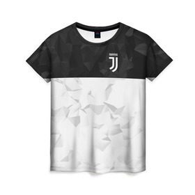 Женская футболка 3D с принтом Juventus 2018 Black and White в Петрозаводске, 100% полиэфир ( синтетическое хлопкоподобное полотно) | прямой крой, круглый вырез горловины, длина до линии бедер | fc | juventus | спорт | спортивные | фк | футбол | футбольный клуб | ювентус