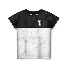 Детская футболка 3D с принтом Juventus 2018 Black and White в Петрозаводске, 100% гипоаллергенный полиэфир | прямой крой, круглый вырез горловины, длина до линии бедер, чуть спущенное плечо, ткань немного тянется | fc | juventus | спорт | спортивные | фк | футбол | футбольный клуб | ювентус