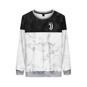 Женский свитшот 3D с принтом Juventus 2018 Black and White в Петрозаводске, 100% полиэстер с мягким внутренним слоем | круглый вырез горловины, мягкая резинка на манжетах и поясе, свободная посадка по фигуре | fc | juventus | спорт | спортивные | фк | футбол | футбольный клуб | ювентус