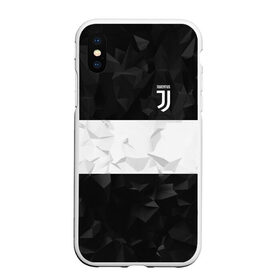 Чехол для iPhone XS Max матовый с принтом Juventus White Line в Петрозаводске, Силикон | Область печати: задняя сторона чехла, без боковых панелей | Тематика изображения на принте: fc | juventus | спорт | спортивные | фк | футбол | футбольный клуб | ювентус