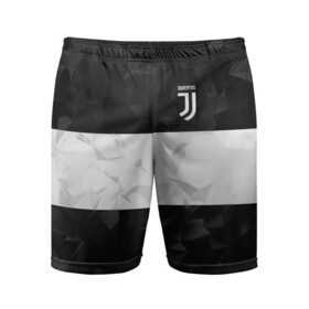 Мужские шорты спортивные с принтом Juventus White Line в Петрозаводске,  |  | fc | juventus | спорт | спортивные | фк | футбол | футбольный клуб | ювентус