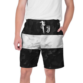 Мужские шорты 3D с принтом Juventus White Line в Петрозаводске,  полиэстер 100% | прямой крой, два кармана без застежек по бокам. Мягкая трикотажная резинка на поясе, внутри которой широкие завязки. Длина чуть выше колен | fc | juventus | спорт | спортивные | фк | футбол | футбольный клуб | ювентус