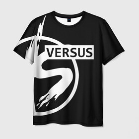Мужская футболка 3D с принтом VERSUS в Петрозаводске, 100% полиэфир | прямой крой, круглый вырез горловины, длина до линии бедер | Тематика изображения на принте: battle | versus | батл | версус
