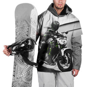 Накидка на куртку 3D с принтом Kawasaki в Петрозаводске, 100% полиэстер |  | motorbike | motorcycle | race | rider | ryder | speed | yamaha | байк | гонки | гонщик | кавасаки | мото | мотобайк | мотоцикл | райдер | скорость | ямаха