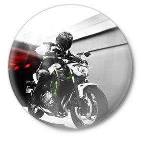Значок с принтом Kawasaki в Петрозаводске,  металл | круглая форма, металлическая застежка в виде булавки | motorbike | motorcycle | race | rider | ryder | speed | yamaha | байк | гонки | гонщик | кавасаки | мото | мотобайк | мотоцикл | райдер | скорость | ямаха