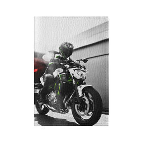 Обложка для паспорта матовая кожа с принтом Kawasaki в Петрозаводске, натуральная матовая кожа | размер 19,3 х 13,7 см; прозрачные пластиковые крепления | motorbike | motorcycle | race | rider | ryder | speed | yamaha | байк | гонки | гонщик | кавасаки | мото | мотобайк | мотоцикл | райдер | скорость | ямаха