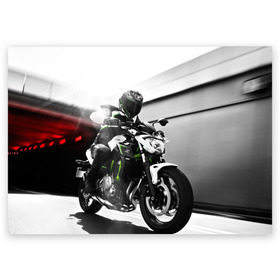 Поздравительная открытка с принтом Kawasaki в Петрозаводске, 100% бумага | плотность бумаги 280 г/м2, матовая, на обратной стороне линовка и место для марки
 | Тематика изображения на принте: motorbike | motorcycle | race | rider | ryder | speed | yamaha | байк | гонки | гонщик | кавасаки | мото | мотобайк | мотоцикл | райдер | скорость | ямаха