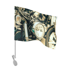 Флаг для автомобиля с принтом Vintage motocycle в Петрозаводске, 100% полиэстер | Размер: 30*21 см | harley | motorbike | motorcycle | race | rider | ryder | speed | байк | гонки | гонщик | мото | мотобайк | мотоцикл | райдер | скорость | харлей