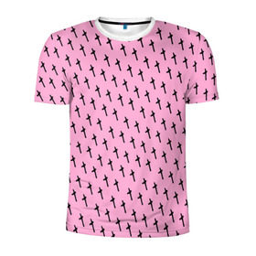 Мужская футболка 3D спортивная с принтом LiL PEEP Pattern в Петрозаводске, 100% полиэстер с улучшенными характеристиками | приталенный силуэт, круглая горловина, широкие плечи, сужается к линии бедра | Тематика изображения на принте: lil peep. cry baby | лил пип