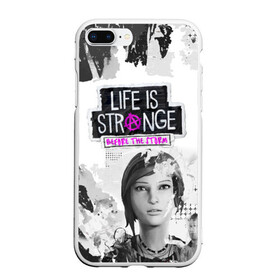 Чехол для iPhone 7Plus/8 Plus матовый с принтом Chloe Life is Strange в Петрозаводске, Силикон | Область печати: задняя сторона чехла, без боковых панелей | before the storm | black and white | chloe | grunge | life is strange | pink | punk | гранж | розовый | хлоя | черно белое