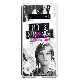 Чехол для Samsung Galaxy S10 с принтом Chloe Life is Strange в Петрозаводске, Силикон | Область печати: задняя сторона чехла, без боковых панелей | Тематика изображения на принте: before the storm | black and white | chloe | grunge | life is strange | pink | punk | гранж | розовый | хлоя | черно белое