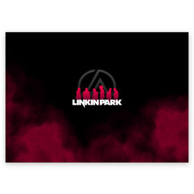 Поздравительная открытка с принтом Linkin Park в Петрозаводске, 100% бумага | плотность бумаги 280 г/м2, матовая, на обратной стороне линовка и место для марки
 | chester bennington | linkin park | беннингтон честер | линкин парк