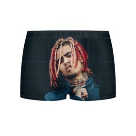 Мужские трусы 3D с принтом Lil Pump в Петрозаводске, 50% хлопок, 50% полиэстер | классическая посадка, на поясе мягкая тканевая резинка | Тематика изображения на принте: esketit | esskeetit | gang | lil | pump | rap | качер | лил | маленький | насос | памп | репер | рэпер | рэппер | с дредами | эшкере | эшкерее | эшкереее | эшкерееее | эщкере | эщкерее | эщкереее | эщкерееее