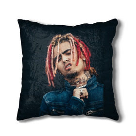 Подушка 3D с принтом Lil Pump в Петрозаводске, наволочка – 100% полиэстер, наполнитель – холлофайбер (легкий наполнитель, не вызывает аллергию). | состоит из подушки и наволочки. Наволочка на молнии, легко снимается для стирки | esketit | esskeetit | gang | lil | pump | rap | качер | лил | маленький | насос | памп | репер | рэпер | рэппер | с дредами | эшкере | эшкерее | эшкереее | эшкерееее | эщкере | эщкерее | эщкереее | эщкерееее