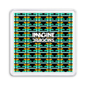 Магнит 55*55 с принтом Imagine Dragons в Петрозаводске, Пластик | Размер: 65*65 мм; Размер печати: 55*55 мм | альтернативный | американская | группа | драгонс | имеджин | инди | индирок | поп | рок | электроник