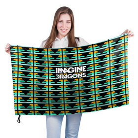 Флаг 3D с принтом Imagine Dragons в Петрозаводске, 100% полиэстер | плотность ткани — 95 г/м2, размер — 67 х 109 см. Принт наносится с одной стороны | альтернативный | американская | группа | драгонс | имеджин | инди | индирок | поп | рок | электроник