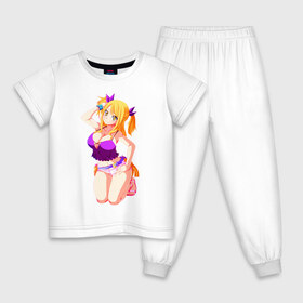 Детская пижама хлопок с принтом fairy tail в Петрозаводске, 100% хлопок |  брюки и футболка прямого кроя, без карманов, на брюках мягкая резинка на поясе и по низу штанин
 | Тематика изображения на принте: anime | fairy tail | hiro mashima | lucy hartfilia | magic | manga | аниме | люси хартфилия | магия | манга | хвост феи